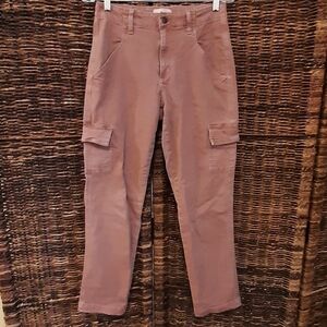 Universal Thread Pants 4 27 Mauve High Rise Slim Straight Cargo Cottagecore Boho